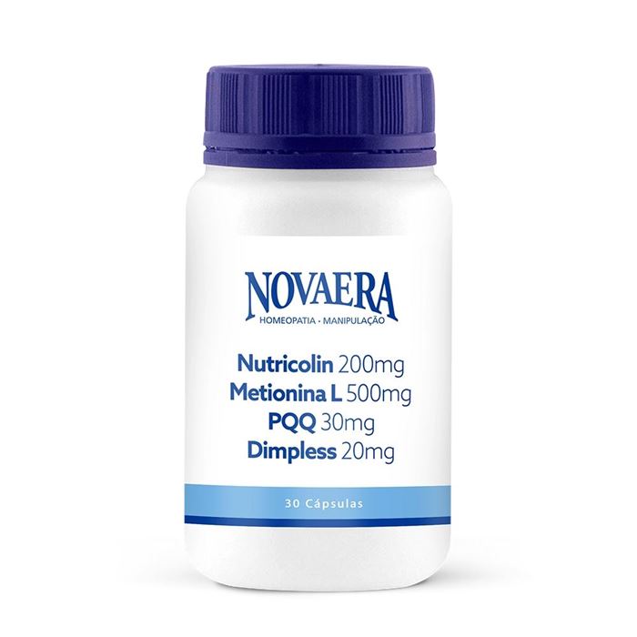 Nutricolin 200mg + Metionina L 500mg + PQQ 30mg + Dimpless 20mg 30 Cápsulas