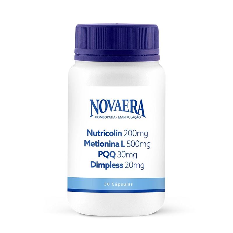 Nutricolin 200mg + Metionina L 500mg + PQQ 30mg + Dimpless 20mg 30 Cápsulas