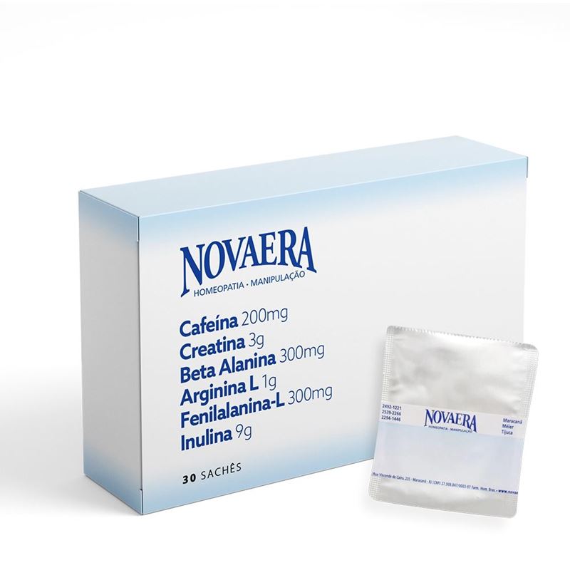 Cafeína 200mg + Creatina 3g + Beta Alanina 300mg + Arginina L 1g + Fenilalanina-L 300mg + Inulina 9g 30 Sachês